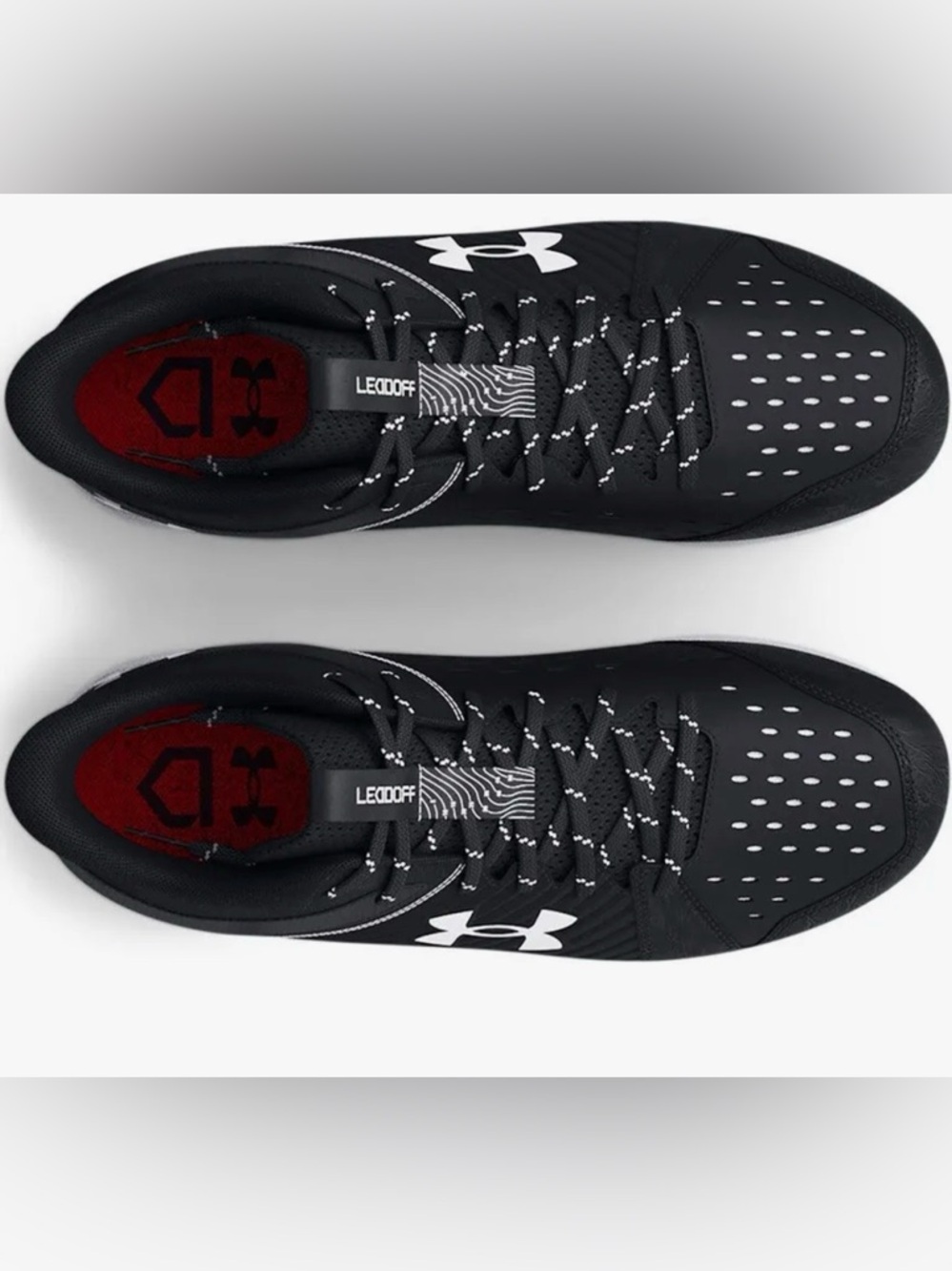 Under Armour Leadoff MidRM Black & White Baseball Cleats Youth Size 2 New in Box - Picture 3 of 3